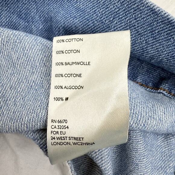 Free People Denim Babydoll Dress Women XS Light Blue Square Neck Balloon Sleeves - Picture 12 of 16